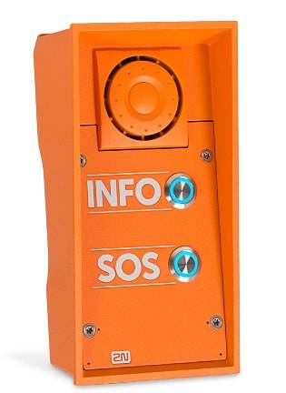 2N IP Safety Sprechstelle mit 2 Ruftasten, INFO/SOS Beschriftung