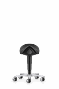 Cleanroom_Saddle_Stool_9473R_Magic_Artificial-Leather_MG01_Black_Castors_Aliuminium-polished-f