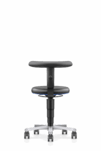 LABORATORY_STOOL_2_9463L_FLEX-SUPPORT_ARTIFICIAL-LEATHER-MAGIC_BLACK_CASTORS_COLOUR-RING-BLUE_ALUMINIUM-POLISHED_RR