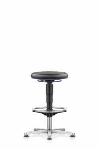 LABORATORY_STOOL_3_9461L-ARTIFICIAL-LEATHER-MAGIC_BLACK_GLIDES_COLOUR-RING-BLUE_ALUMINIUM-POLISHED_FF