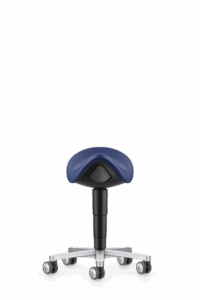 Laboratory_Medical_Saddle_Stool_9473L_Magic-Artificial-Leather_MG02_Blue_Castors_Aliuminium-polished-p